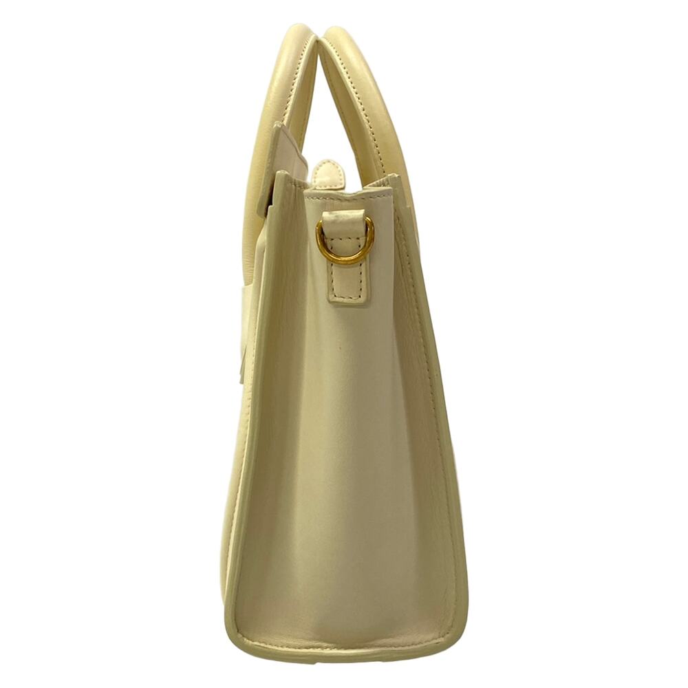 Celine Luggage Nano Shopper Handbag White Beige - Picture 2 of 15